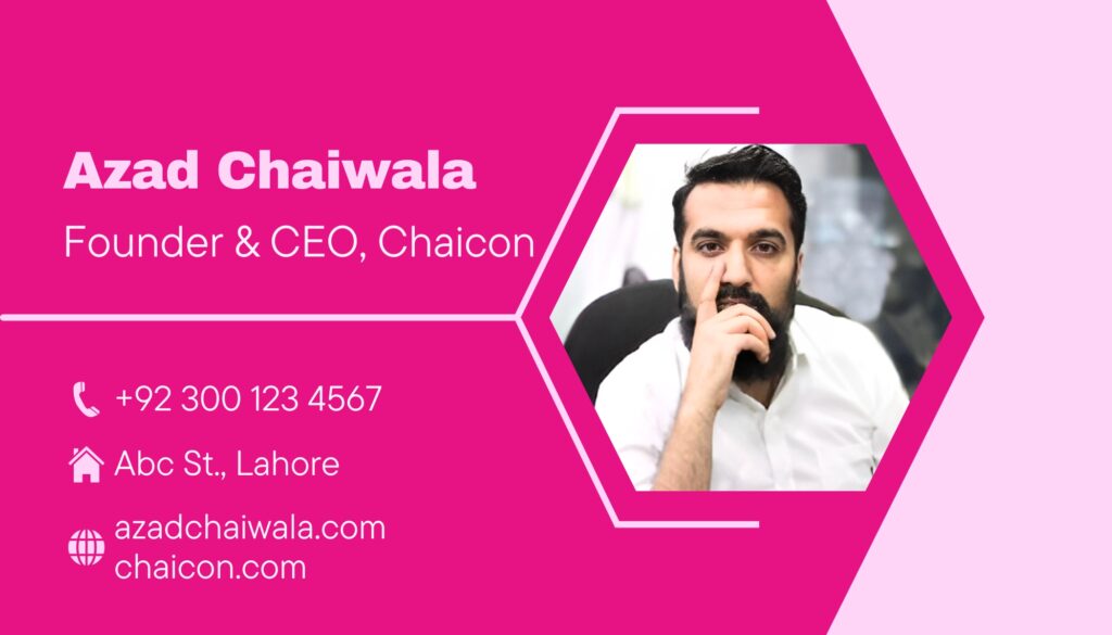 Azad Chaiwala Business Card