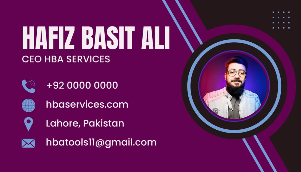 Hafiz Basit Ali Business Card