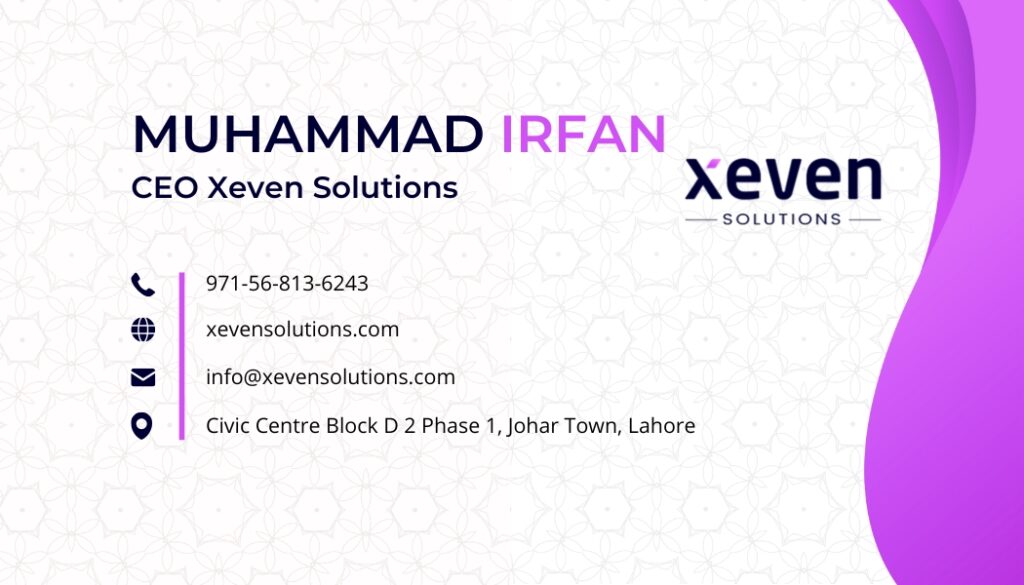 Muhammad Irfan Malik Business Card