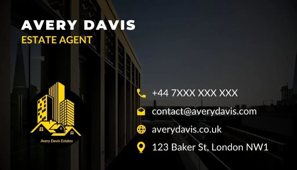 Estate Agent Visiting Card
